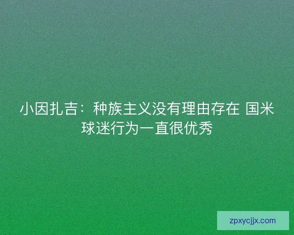 小因扎吉:种族主义没有理由存在 国米球迷行为一直很优秀 小因扎吉:种族主义没有理由存在 国米球迷行为一直很优秀